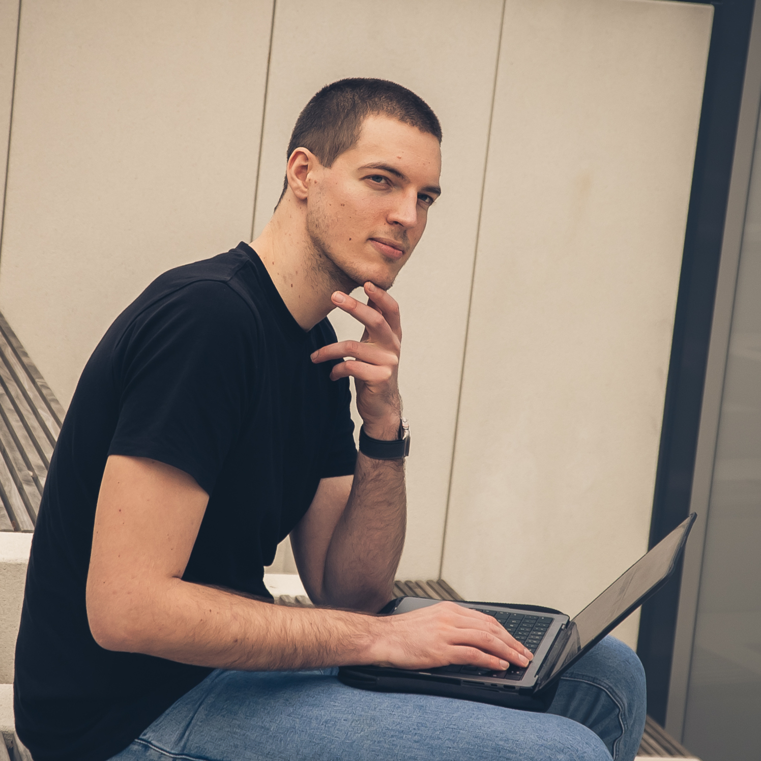 Tim thinking about something